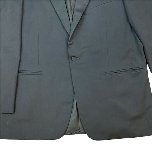 Ermenegildo Zegna Tuxedo Jacket Size 52 Men's Black Wool Single Button - Picture 7 of 9
